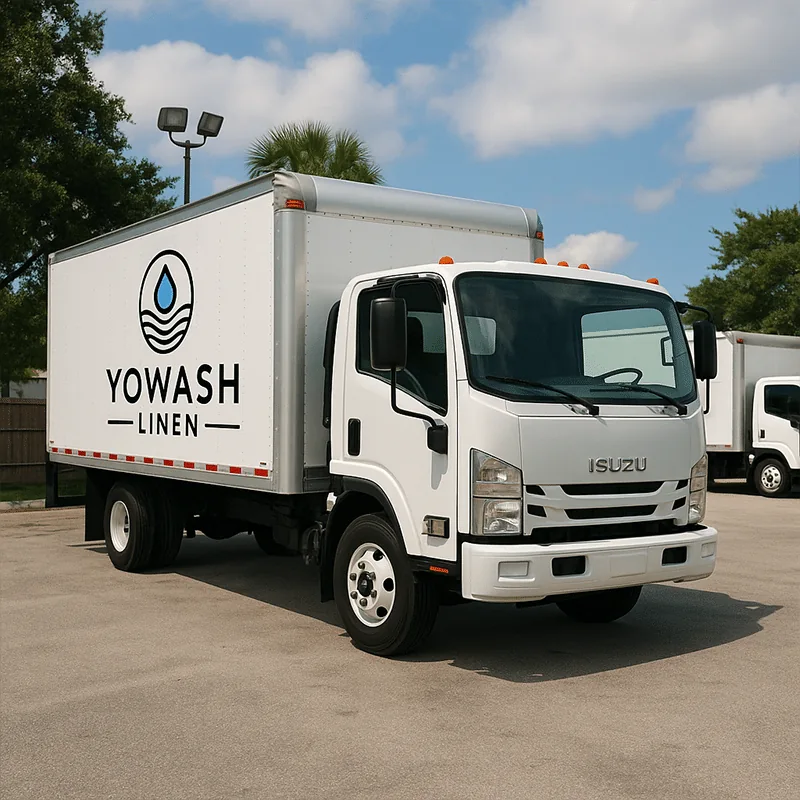 YoWash Linen delivery truck